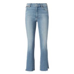 Acynetic Cropped Boot Cut Jeans In Blue